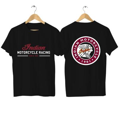 2025 Brand New Men's T-shirt, 100% Pure Cotton Graphic Retro Streetwear for Indian Motorcycles, Casual Y2k Top