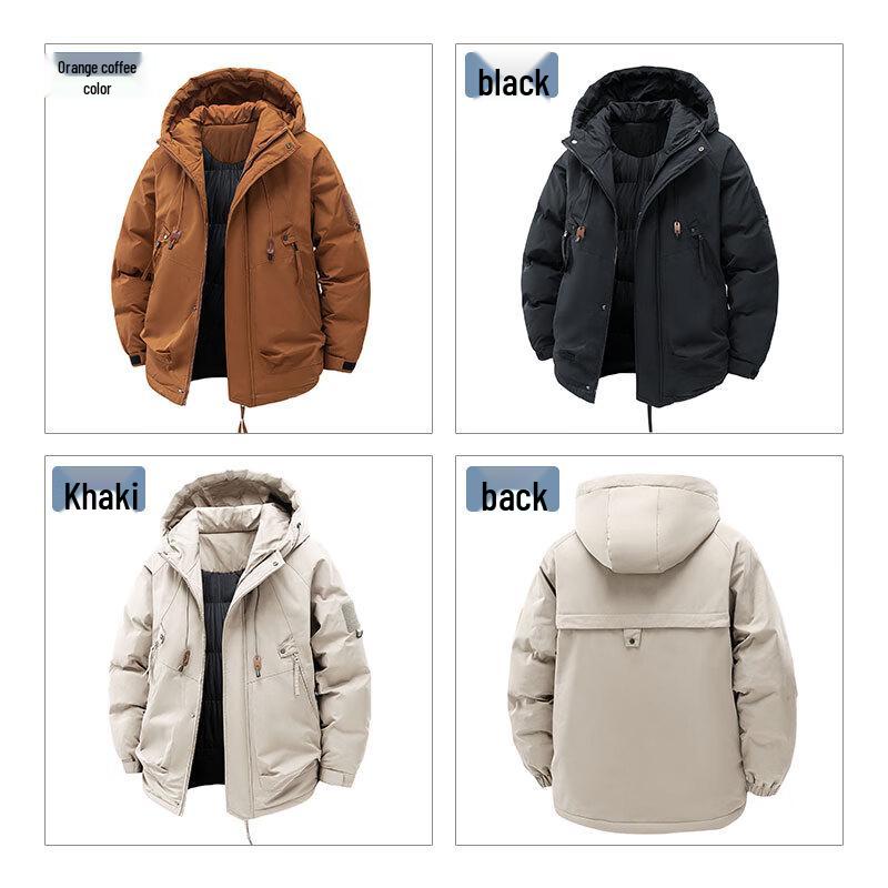 Mao Ren Herren Kapuzen-Winter-Steppjacke