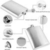 1-10 Oz Hip Flask High Quality Wine Whisky Pot Bottle Hip Flasks Drinker Alcohol Bottle Portable Drinkware Stainless Steel