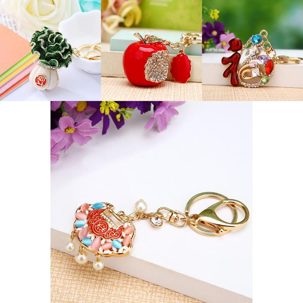 Unique Chinese Style Prosperity Word Keychain For Women Creative Bag Decoration Gift