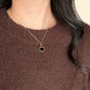 Vintage Boho Tiger's Eye Necklace, Indie Design Stackable Lariat, Natural Grain Adjustable Jewelry for Women, Unique Everyday Statement