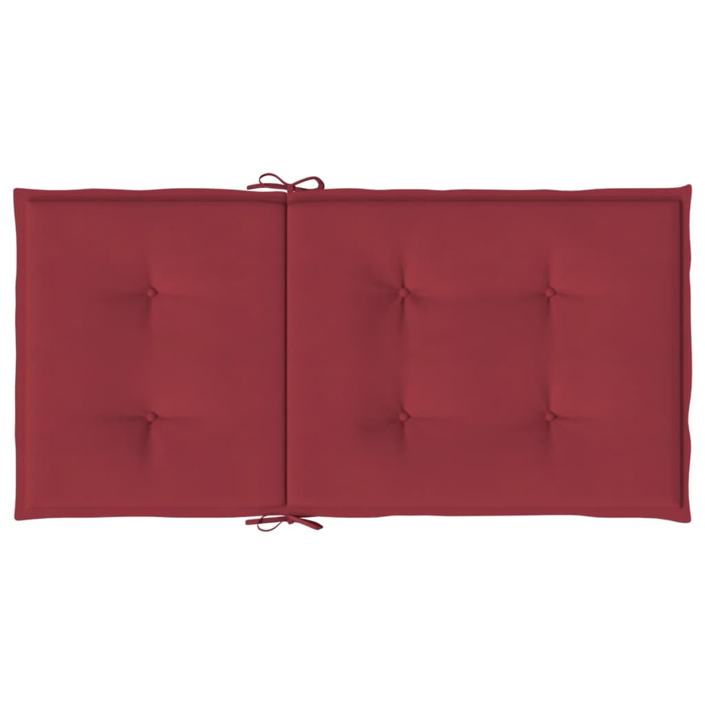 Garden Chair Cushions for Low Back Chairs 4 Pcs Burgundy 100 X 50 X 3 Cm