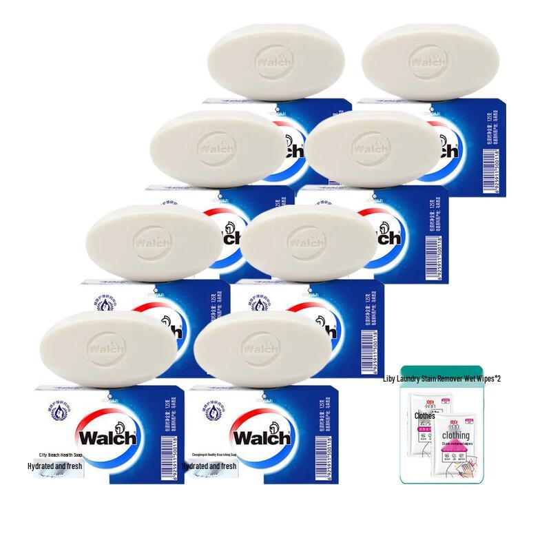 Walch Healthy & Fresh Moisturizing Soap Bars (8x125g) with Liby Wipes