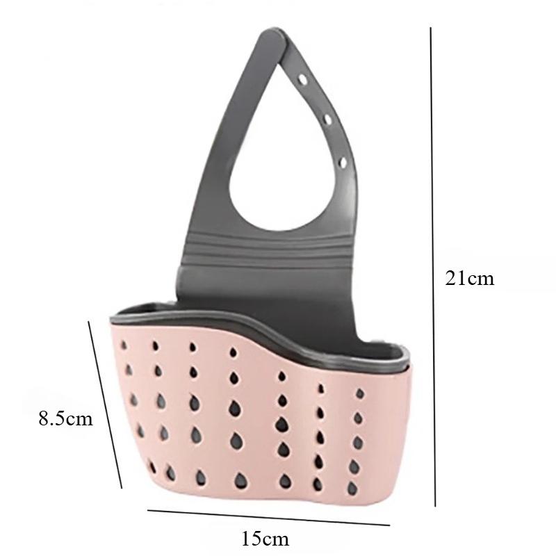 1pcs Kitchen Storage Drain Basket Soap Sponge Holder Kitchen Sink Holder Adjustable Sponge Shelf Hanging Drain Basket Kitchen Tools