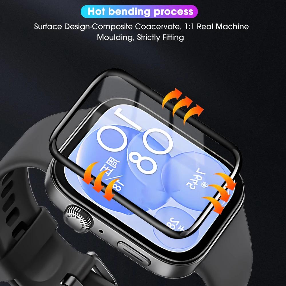 For Huawei Watch Fit 3 Full Cover Protective Film Anti-scratch 3D Curved Soft Screen Protector for Huawei Watch Fit3 Accessories