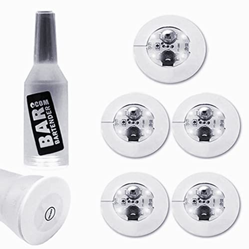 

5 шт. набор светодиодных светящихся подставок под стаканы со светодиодной подсветкой для бутылок, стаканов, для вечеринок, свадеб, баров, рождественских домашних пабов 6cm&Round