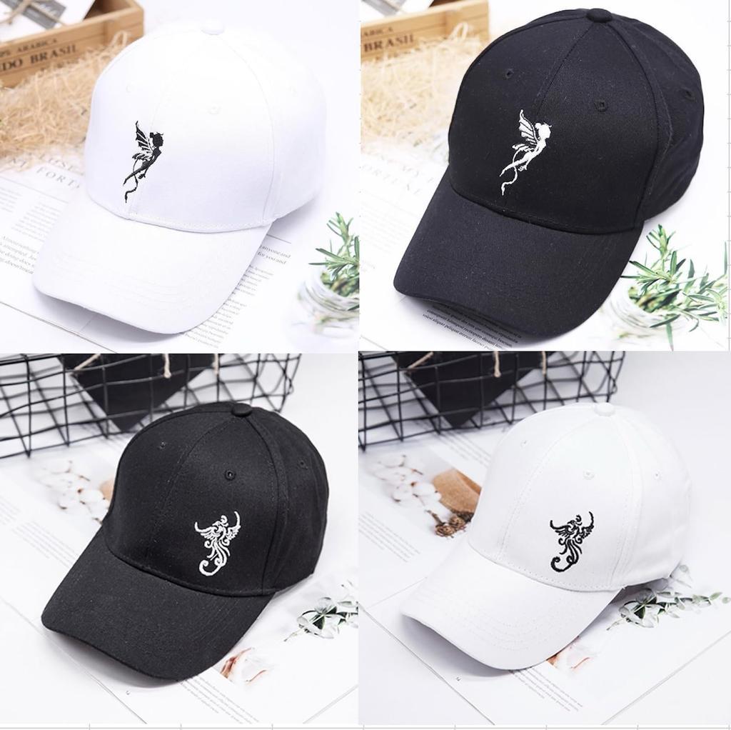 Morris Coo Cap with Tattoo Pattern, Stylish, Unisex, Deep Black, Adjustable, Golf Hat (JP, Alphabet, One Size, Black, Phoenix)