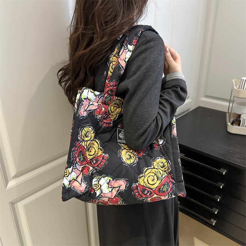 New trendy brand black super pacifier fashion tote bag small cool printed sunglasses baby hand bag