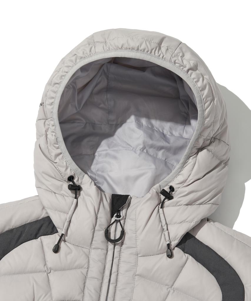 Welter Experiment Shield Down Hood Vest_Light Gray_Wol048