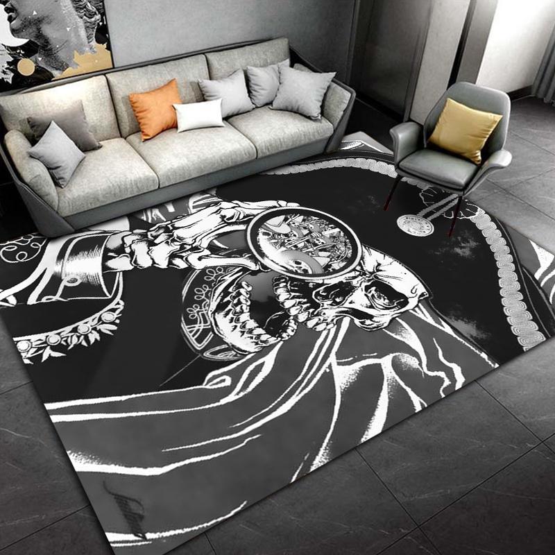 Skeleton Sea Pirate Pattern Rug Carpet for Living Room Bathroom Mat Creative Doormat Carpet for Bedroom Home Decor Play Mats