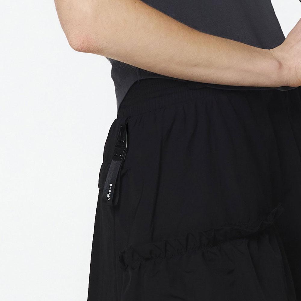OFFROAD Damen Asymmetrischer Rock mit Außentaschen (Schwarz)_5L41811