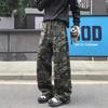 High Street Camouflage Loose Trousers Men's Autumn Trendy Brand American Personality Versatile Hip Hop Sweatpants Casual Straight Ruffian Handsome