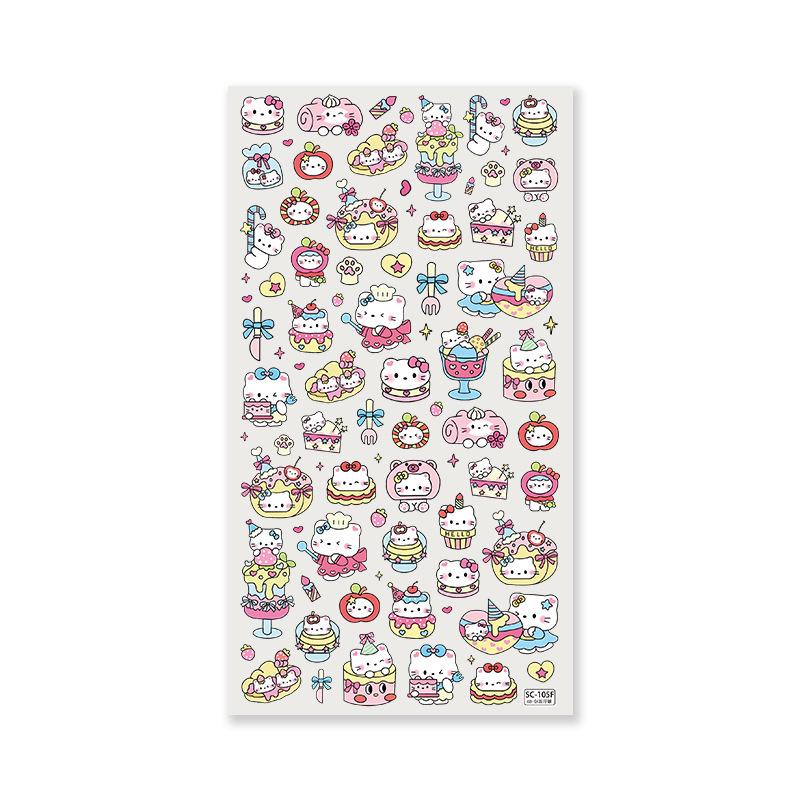 Sky Original Cute Pink Kitty Dessert Cartoon Sticker for Mobile Phones