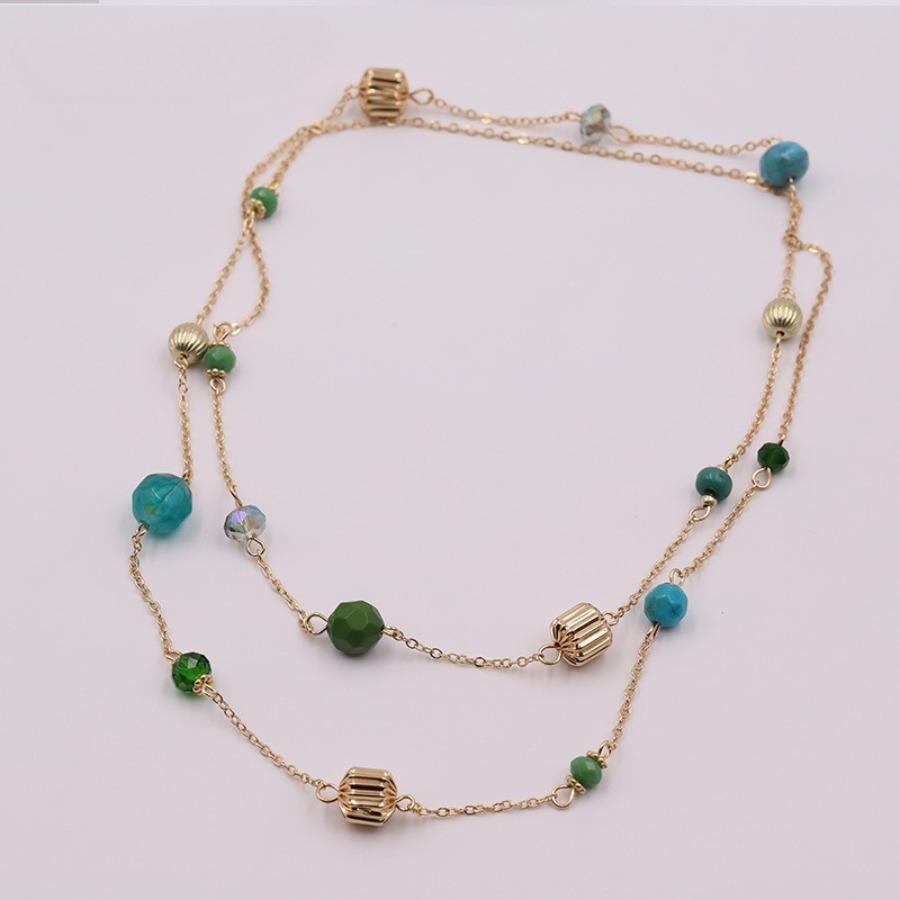 An Elegant Vintage-Style Casual Long Sweater Necklace Made of Artificial Crystal, Suitable for Women for Daily Gatherings, Shopping