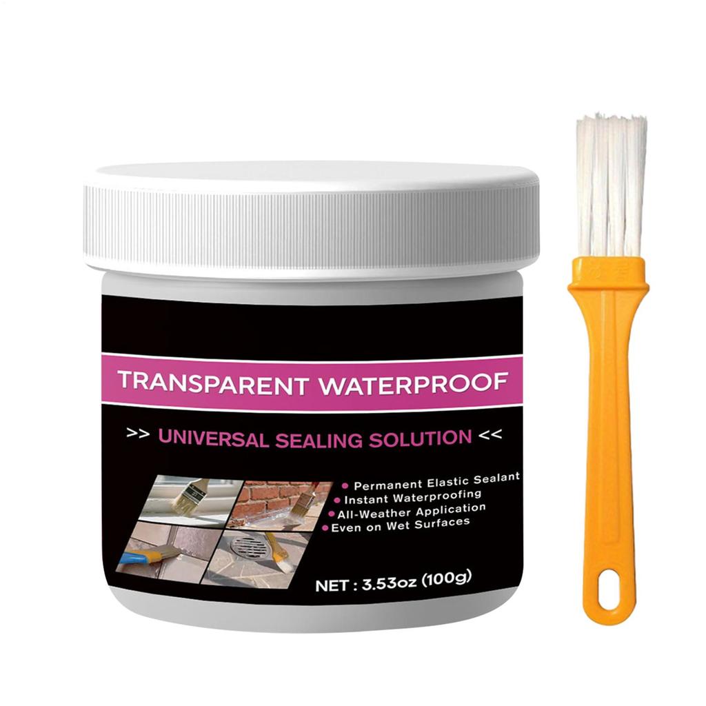 Transparent Waterproof Sealant 100g Invisible Repair Sealant Bathroom Repair Adhesive For Shower Toilet Bathroom Outdoor Kitchen