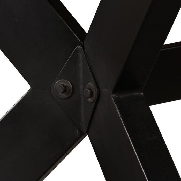 VidaXL Table de salle à manger Bois de manguier solide et Acier 180 cm
