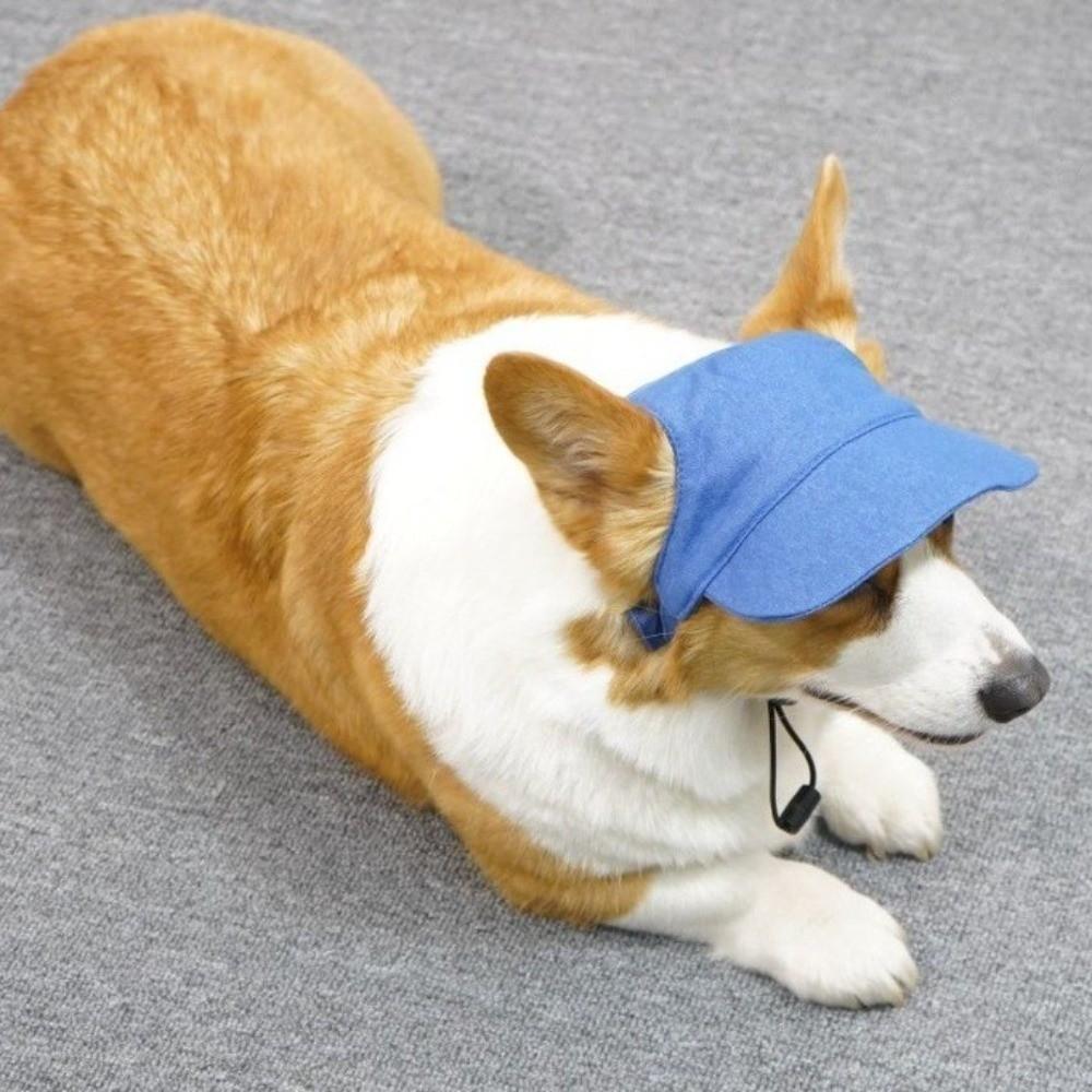 Sun Protection Dog Sun Hat with Ear Holes Pet Visor Hat Handsome Summer Cat Cap  Outdoor Sports