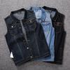 Plus Größe 8XL 7XL 6XL 5XLCotton Jeans Ärmellose Jacke Weste Männer Denim Jeans Weste