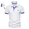 Trend Hub Embroidery 35% Cotton Polo Shirts for Men Casual Solid Color Slim Fit Mens Polos New Fashion Men Clothing