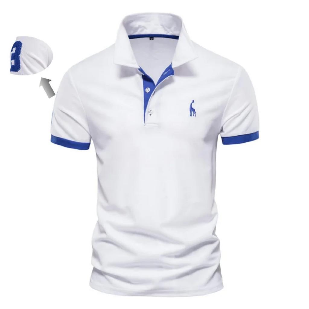Trend Hub Embroidery 35% Cotton Polo Shirts for Men Casual Solid Color Slim Fit Mens Polos New Fashion Men Clothing