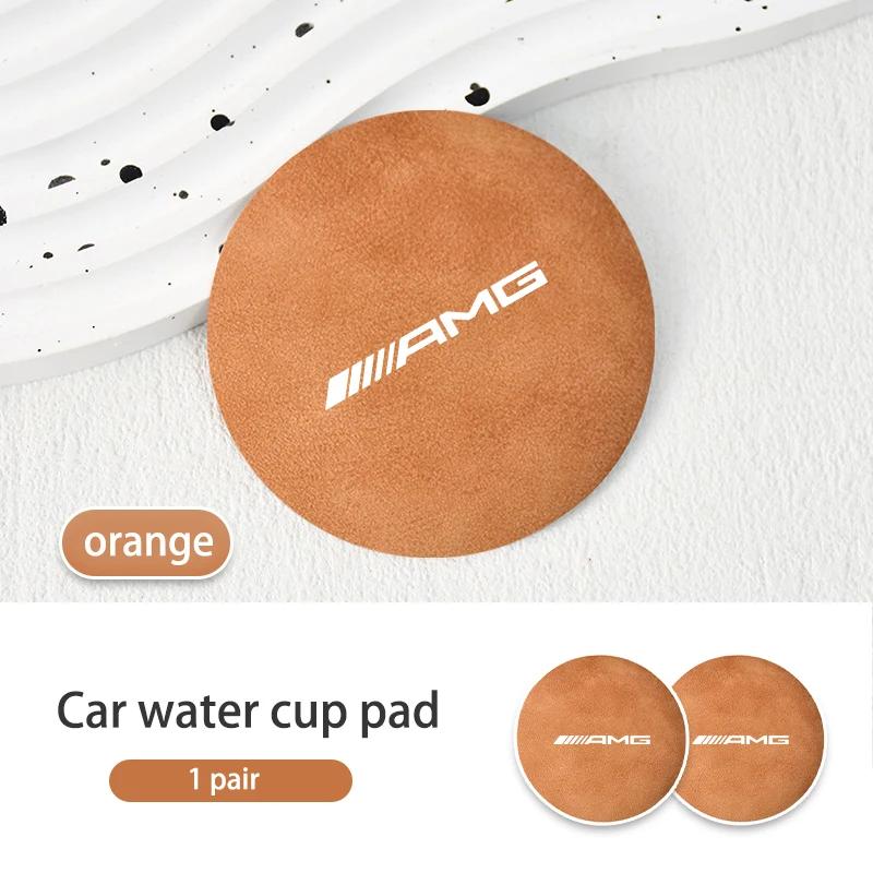 

Car Coaster Suede Anti Slip Water Cup Bottle Holder Mat For Mercedes Benz AMG C180 C300 W124 W176 W177 C200 C260 GLC CLE CLA