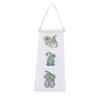 Hanging Storage Bag 3 Compartment Foldable Rhinestone Painting Pattern DIY Hanging Organizer for Door Wall
