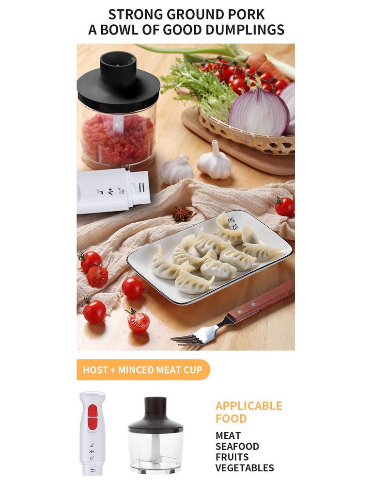 Dual-Voltage Baby Food Processor: 110V/220V Handheld Electric Mixer for Home Use