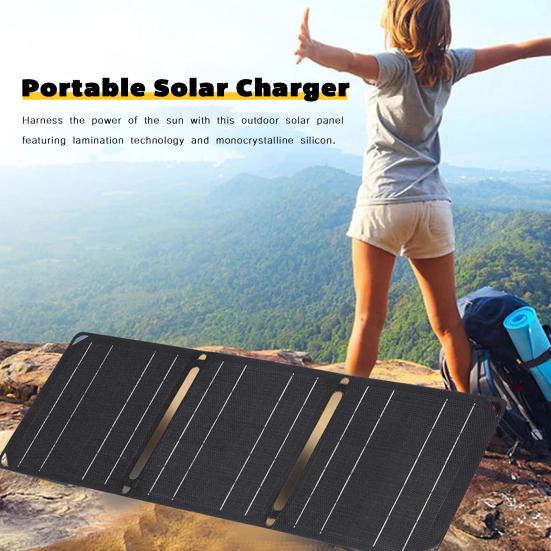 Solar Panels Charger Rate Short Circuit High Conversion Protection IP65 Waterproof Foldable Design