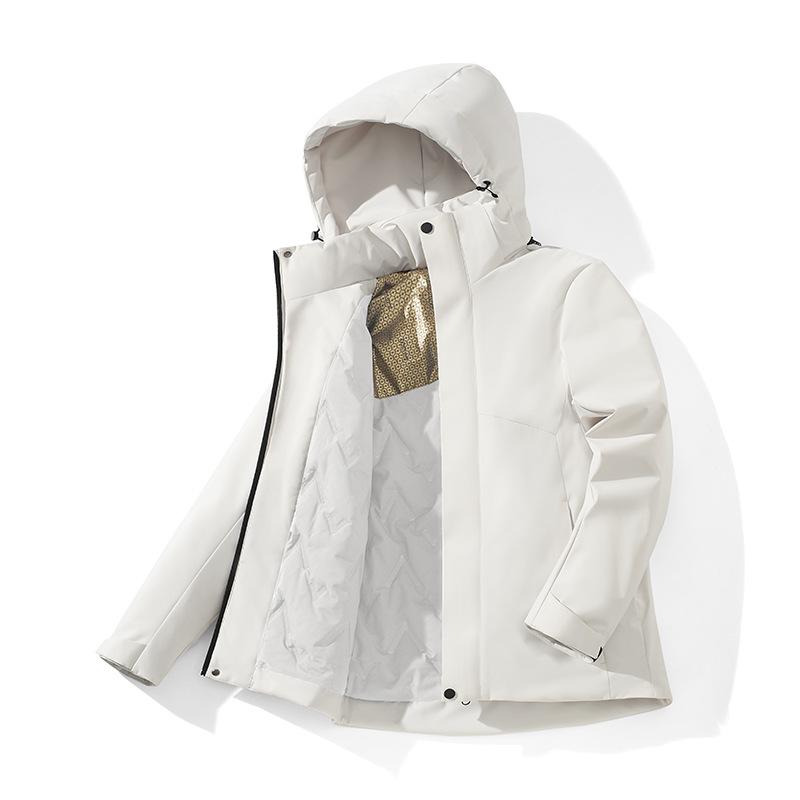 Plush and Thickened Jacket for Warmth and Waterproof Graphene Cotton Coat for Women and Men