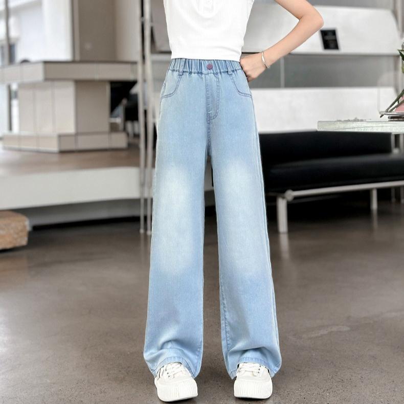 Girls' Jeans Summer Thin Pants Casual Pants Wide Leg Pants Mosquito Repellent Pants