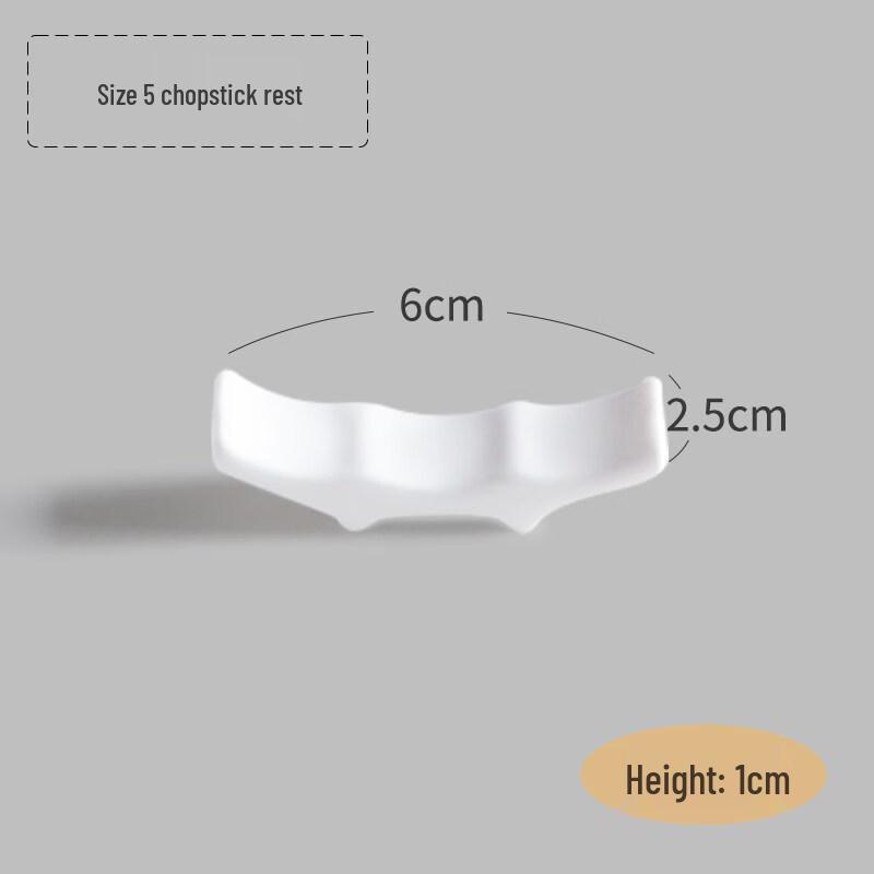 Pure White Ceramic Chopstick Rest