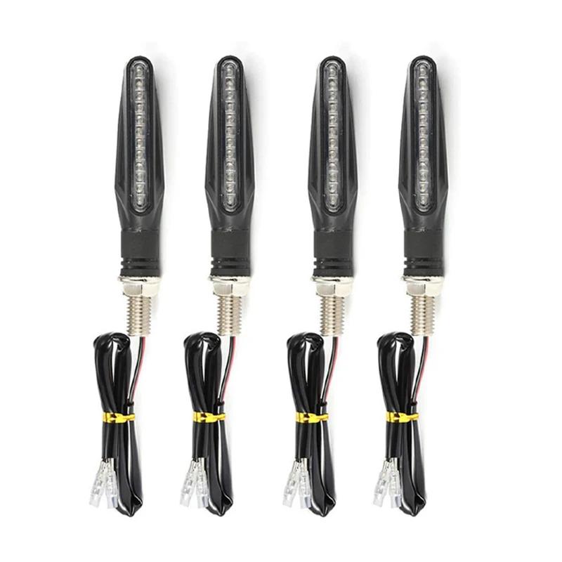 Universal LED Motorcycle Turn Signal Light 12v IP68 Waterproof Amber Flasher Indicator Blinker Rear Lights Lamp Accessories