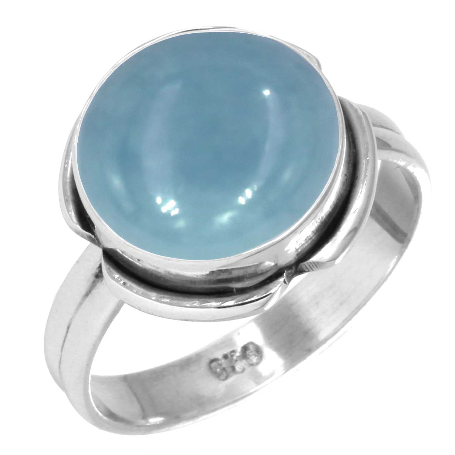 

Кольцо из стерлингового серебра 925 пробы с драгоценными камнями, ювелирные изделия ручной работы, подарок на День благодарения, амазонит, ангелит, голубой опал, ботсванский агат, мохаве, лазурит, хризоколла 9.5