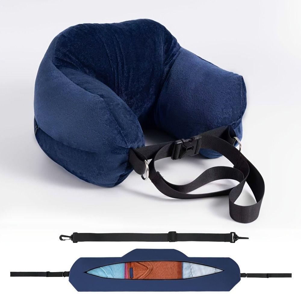 Adjustable Fillable Neck Pillow Washable Self-filling Neck Pillow Cover Plane Trips