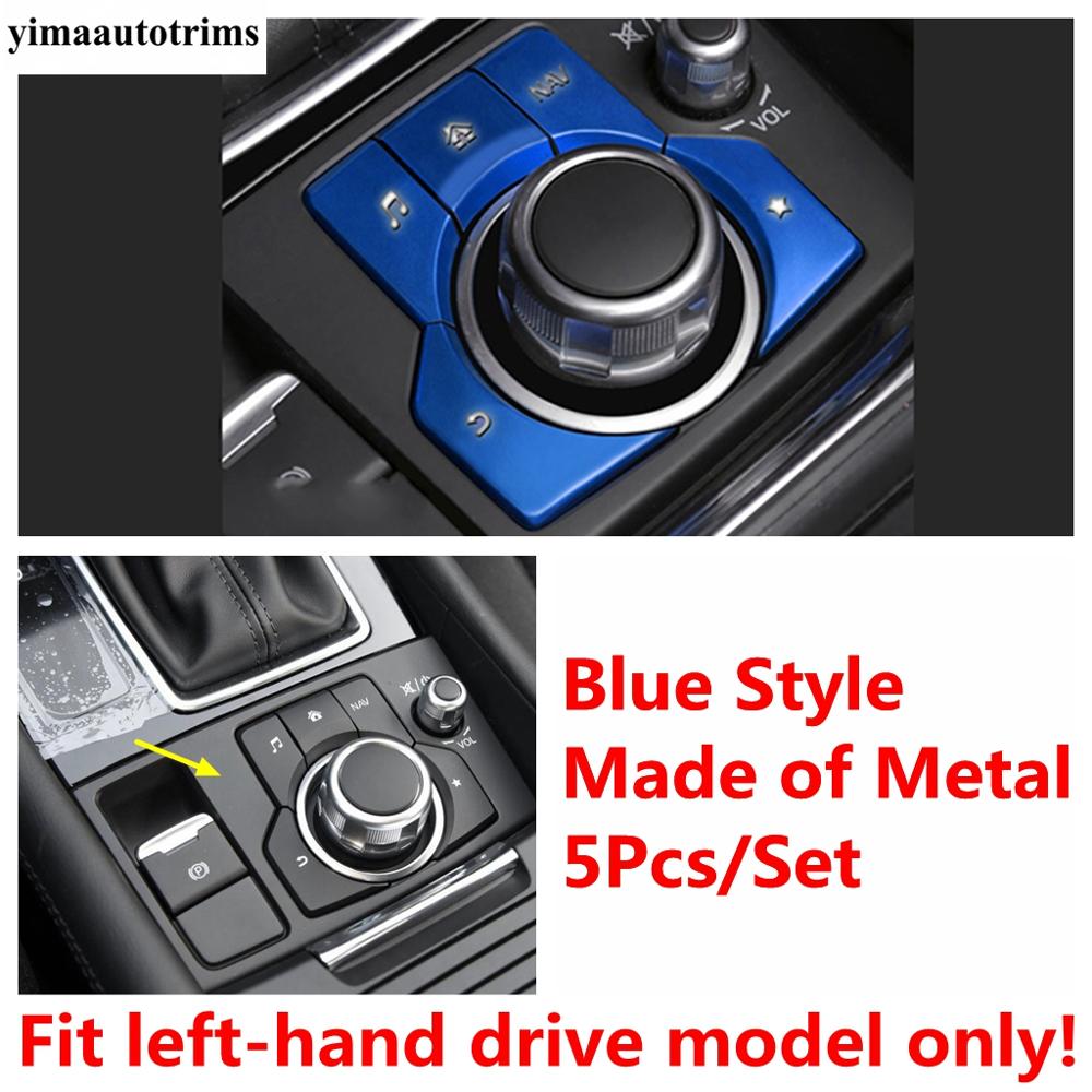 For Mazda CX-5 CX5 2017 -  Electrical Park Hand Brake Center Multimedia Knob Button Panel Cover Trim  Accessories Interior