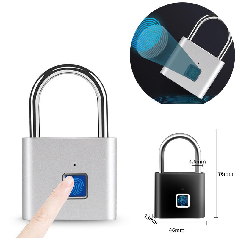 Candado Electrónico Inteligente Candado Impermeable para Exteriores Candado Inteligente con Huella Dactilar Puerta Antirrobo Cerradura con Contraseña Armario