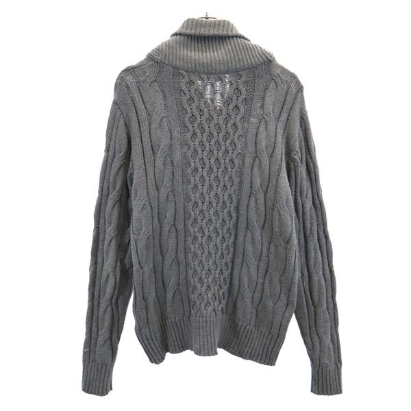 Hydrogen Long Sleeve Sweater S Gray Knit Cable Men's Used