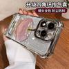 Crystal Apple Bracket Is Suitable for Apple 16 Mobile Phone Case Huawei Mate70pro Electroplating Anti-drop 15 Transparent 14/13