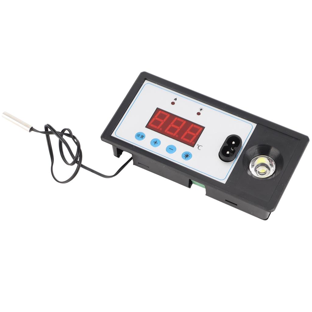 Thermostat Hatcher d'Œufs Numérique Ego, Machine à Couver Automatique Intelligente en ABS Contrôleur de Température avec Lumière et Cordon d'Alimentation pour l'Incubation
