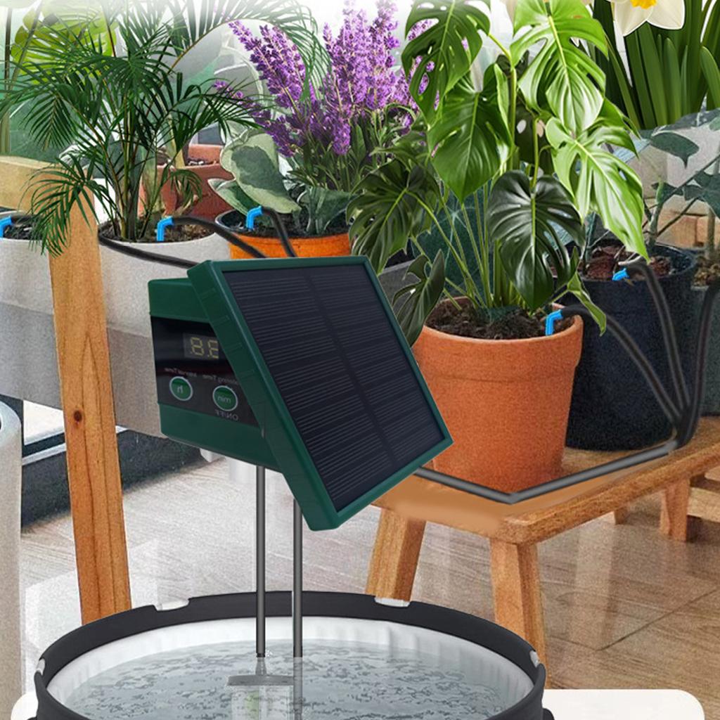 Drip Irrigation System with Timer Anti Siphoning Device Energy Saving Solar Automatic Drip Irrigation Kit for Garden