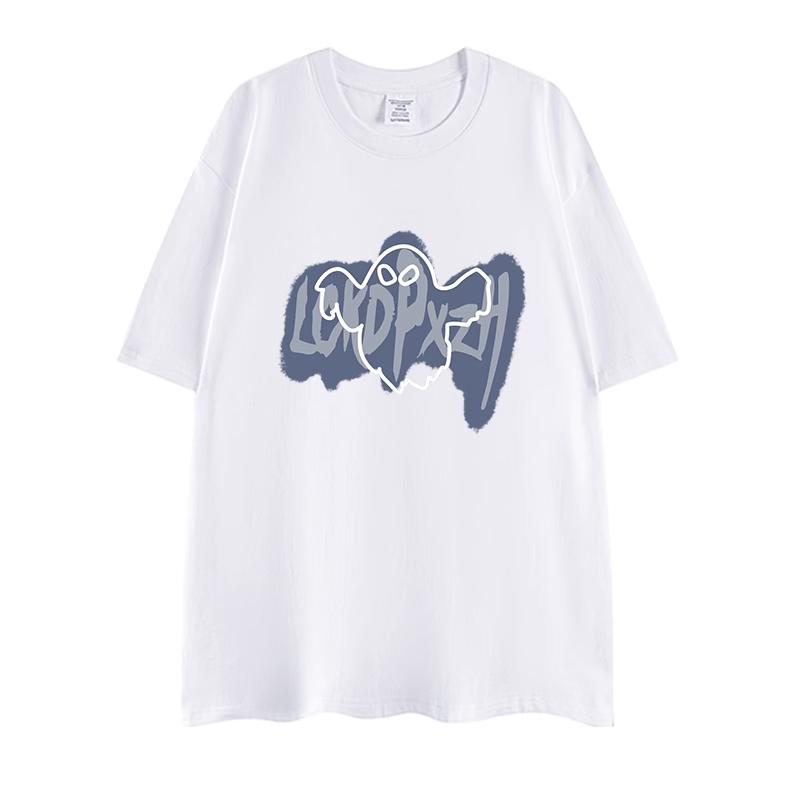 

Oversized Mens Streetwear TShirt Cotton Letter Printed Tees Tops Harajuku Summer Short Sleeves Hip Hop Korean Unisex Clothing S