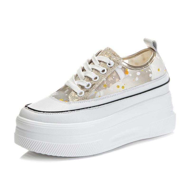 

Summer new breathable inner heightening platform sports and leisure shoes M 34 золотой