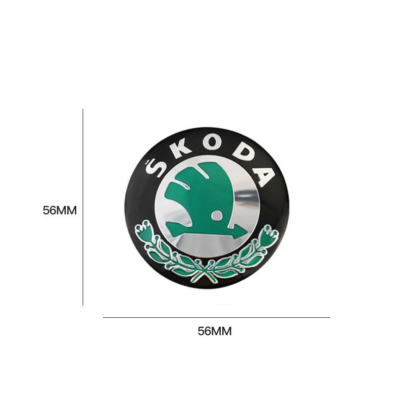 REOY4 For Skoda 4pcs 60mm Car Wheel Center Cover Hub Cap Auto Decoration Accessories VRS Octavia 1 2 3 A7 A5 Fabia Rapid Superb Yeti