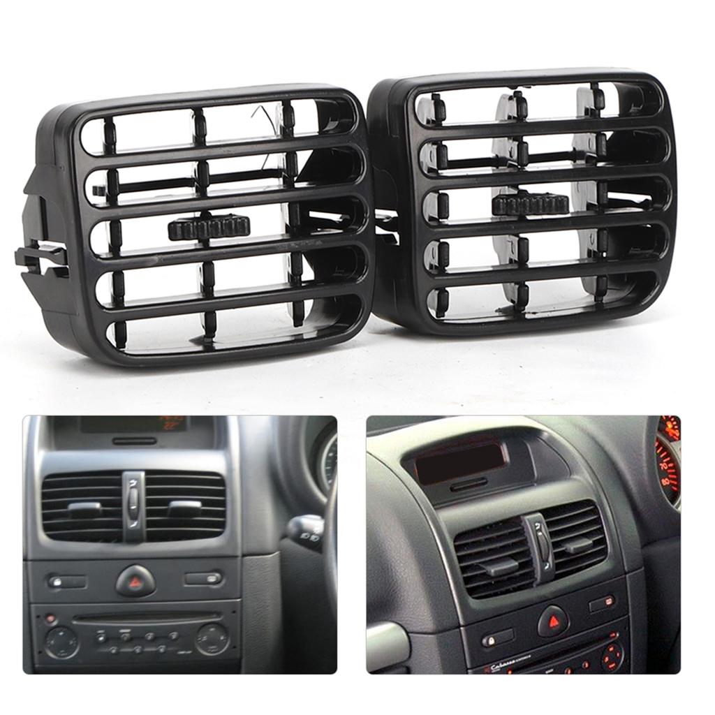 1Pair Air Condition Vent Frame Car Dashboard Grille Fit for CLIO MK2 1998‑2006