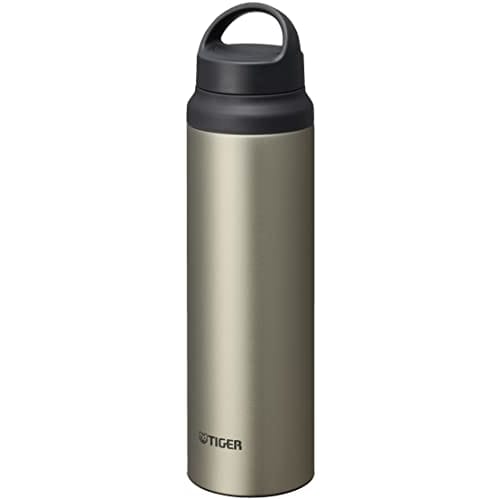 Tiger Thermos (TIGER) Tiger Water Bottle 800ml with Handle Lightweight Stainless Steel Bottle Outdoor Office Titanium Ore (Stainless Steel) MCZ-S080XZ