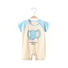 Baby Short-Sleeve Hooded Romper for Summer Outdoors