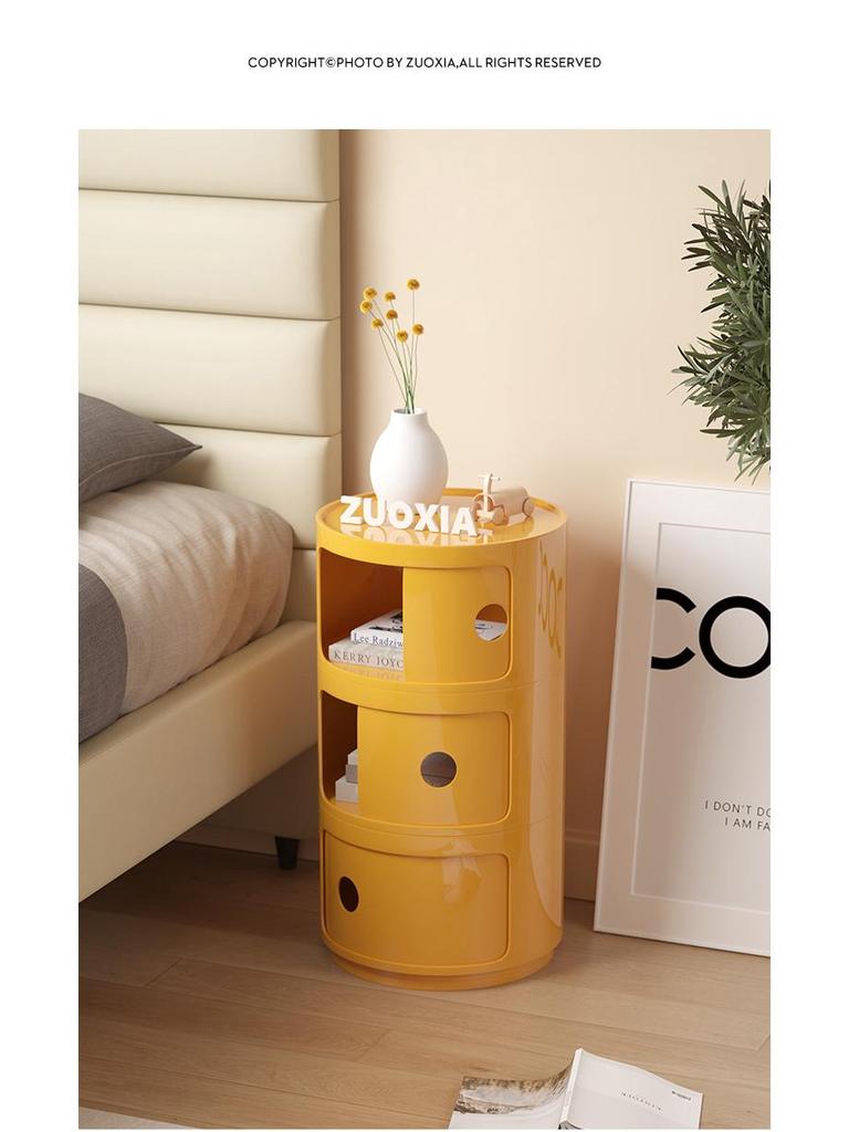 Haitian Nordic Modern White Minimalist Round Bedside Table