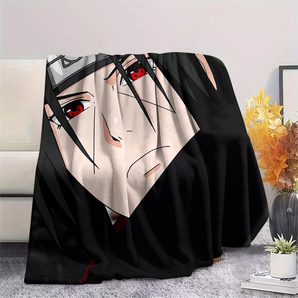 Itachi Uchiha Muster Flanelldecke, Hohe Qualität, Bequem für Alle Jahreszeiten, Heimdekoration, Wärme und Komfort, Perfekt für Geschenke.