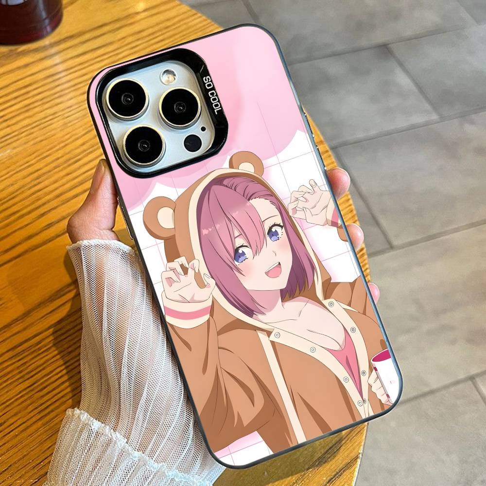 2.5D-S R-Ririsa x Mikari Phone Case For iPhone 16 17 15 14 12 13 Pro Max Black Candy Matte Shockproof Cover iPhone12PRO