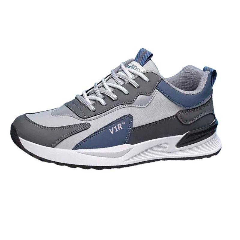 Men's spring leather sports shoes comfortable soft sole fashion versatile casual shoes platform running men's shoes